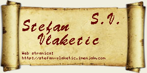 Stefan Vlaketić vizit kartica